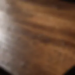 Close-up view of water stains on a wooden table