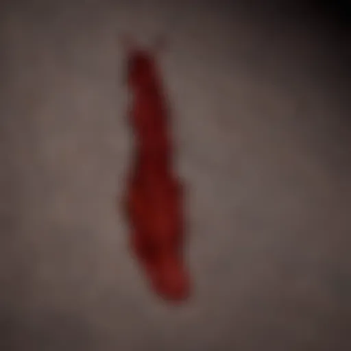 Red wine stain on a fabric close-up