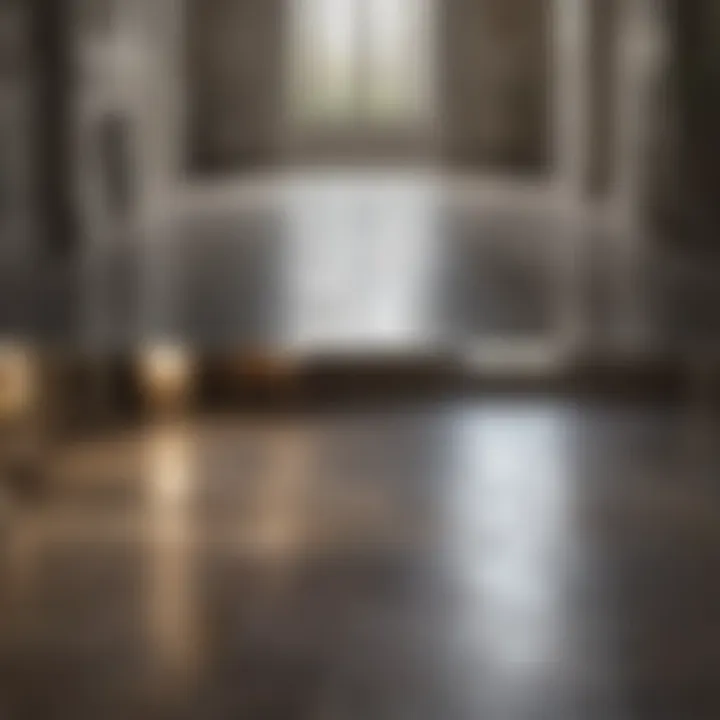 Before and after of treated ceramic floor