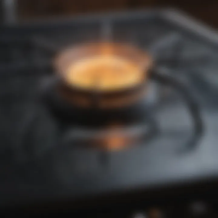 Close-up view of a pristine glass top stove after cleaning.