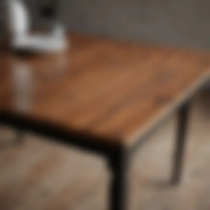 Image of an unblemished wooden table after stain removal