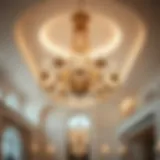 Elegant chandelier illuminating a grand space