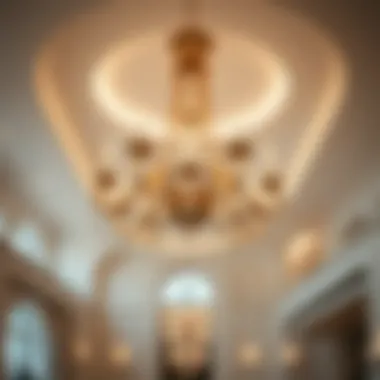 Sophisticated Chandelier Design Elegant chandelier illuminating a grand space