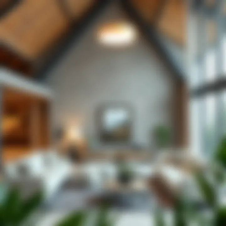 Contemporary Furniture Layout for Open Spaces Stylish furniture arrangement under a lofty ceiling