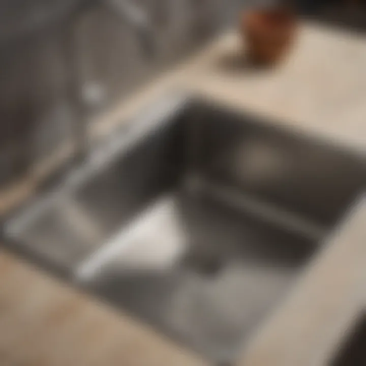 Diagram illustrating installation types for sinks