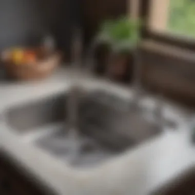 Different styles of stainless steel sinks displayed