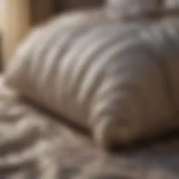 Luxurious duvet fabric showcasing texture