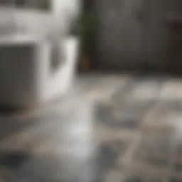 Luxury bathroom floor tiles showcasing elegance