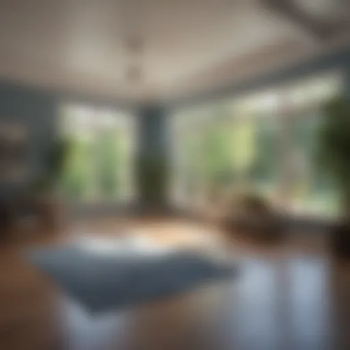 Architectural blueprint of a room addition