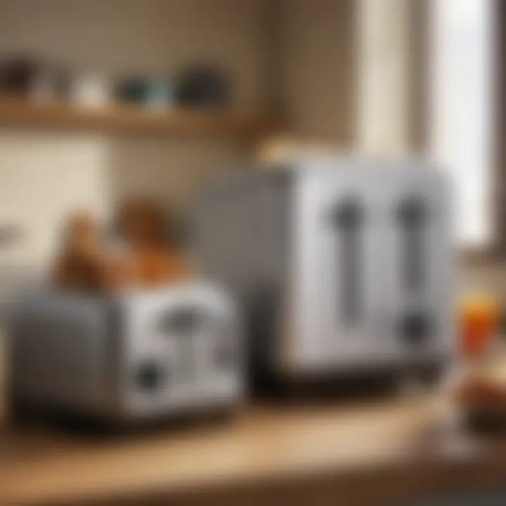 A comparison of different toaster models highlighting their features