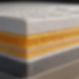 Detailed view of Nectar mattress construction showcasing layers