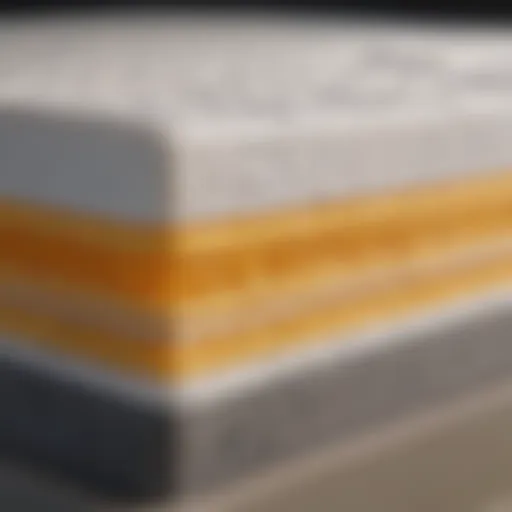 Detailed view of Nectar mattress construction showcasing layers