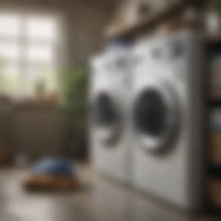 An infographic detailing maintenance tips for front load washers and dryers.