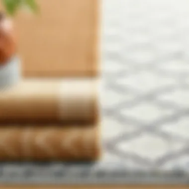 Variety of materials used in area rugs