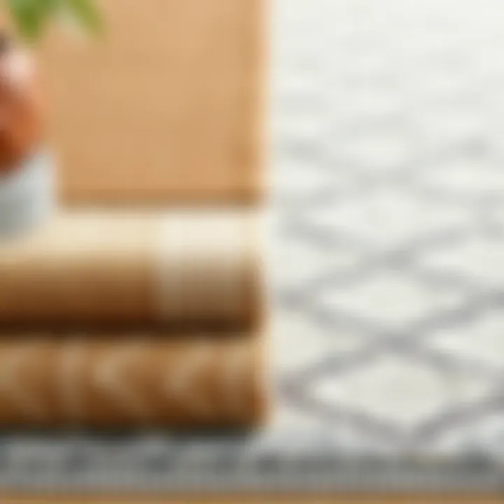 Variety of materials used in area rugs