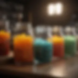A variety of blending jars showing different designs and features.
