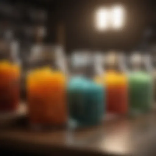 A variety of blending jars showing different designs and features.