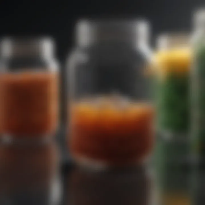 Materials used in blending jars highlighting durability and functionality.