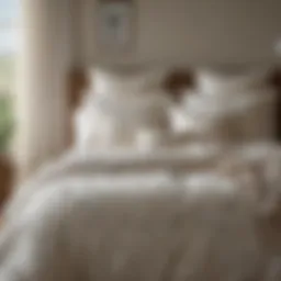 Elegant beach-themed comforter set on a cozy bed