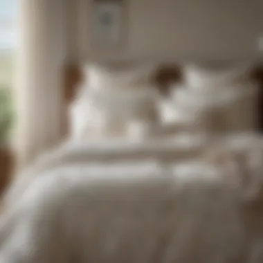 Elegant beach-themed comforter set on a cozy bed