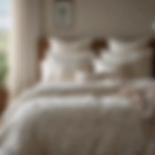 Elegant beach-themed comforter set on a cozy bed