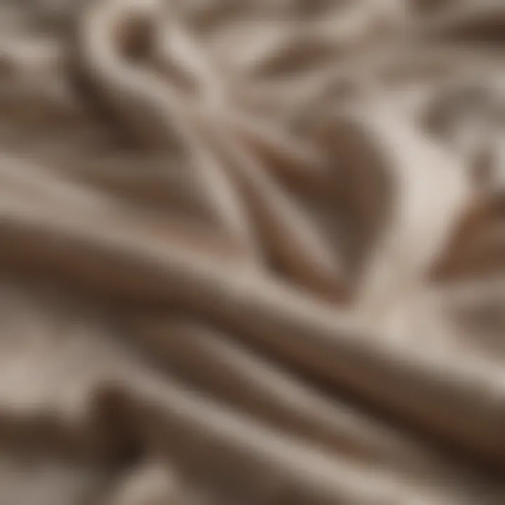 Close-up of soft fabric used in beach bedding