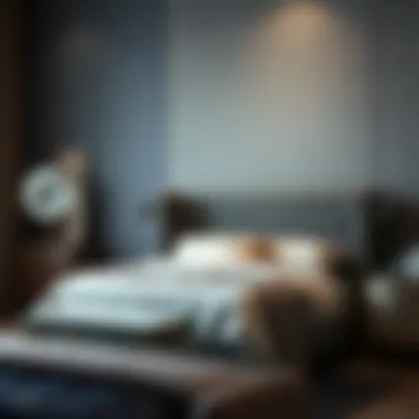 Luxurious Upholstered Bedframe Luxurious upholstered bedframe adding sophistication to a bedroom