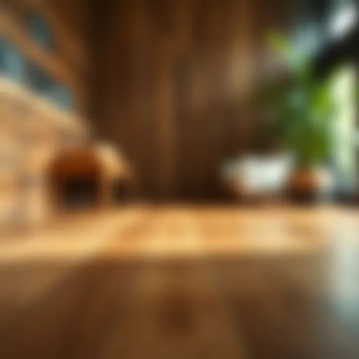 Close-up of water-resistant wood suitable for showers