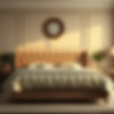 Cozy Atmosphere Created by a Luxurious Tufted Queen Bed Frame Luxurious tufted queen bed frame creating a cozy atmosphere