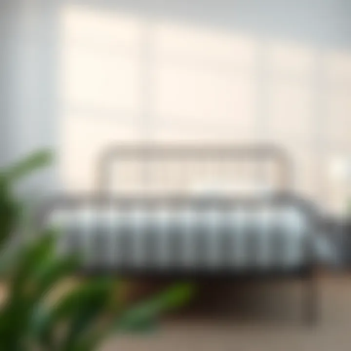 Simplicity of a Minimalist Metal Queen Bed Frame Minimalist metal queen bed frame emphasizing simplicity