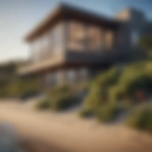 A picturesque beach house overlooking the ocean