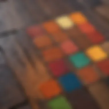 Vibrant color palette showcasing various deck stain samples