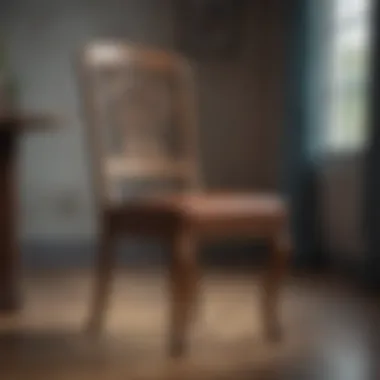Vintage dining chair showcasing retro design