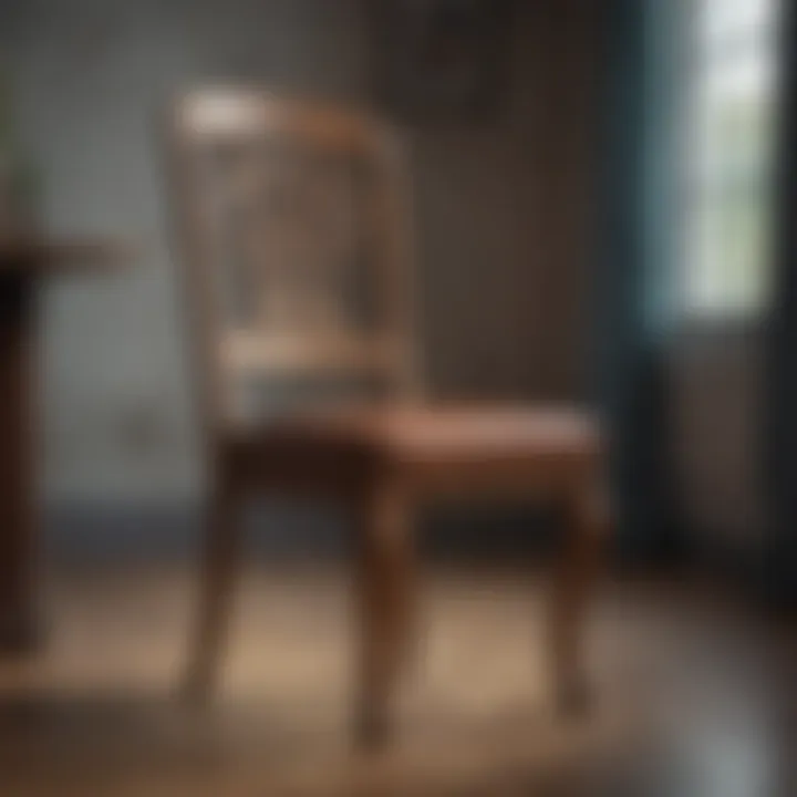 Vintage dining chair showcasing retro design
