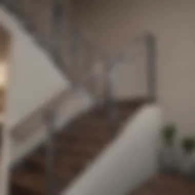 Sleek metal railing design for a contemporary staircase