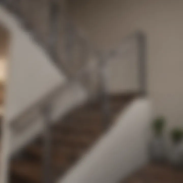 Sleek metal railing design for a contemporary staircase