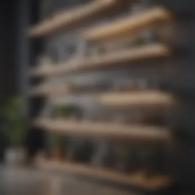 Modern Shelving Aesthetics A sleek modern shelving design showcasing minimalistic decor with clean lines and functionality.