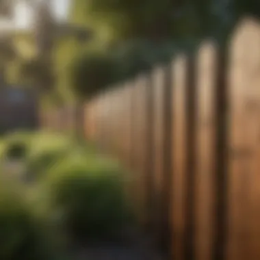 Warm wooden fence blending with natural surroundings