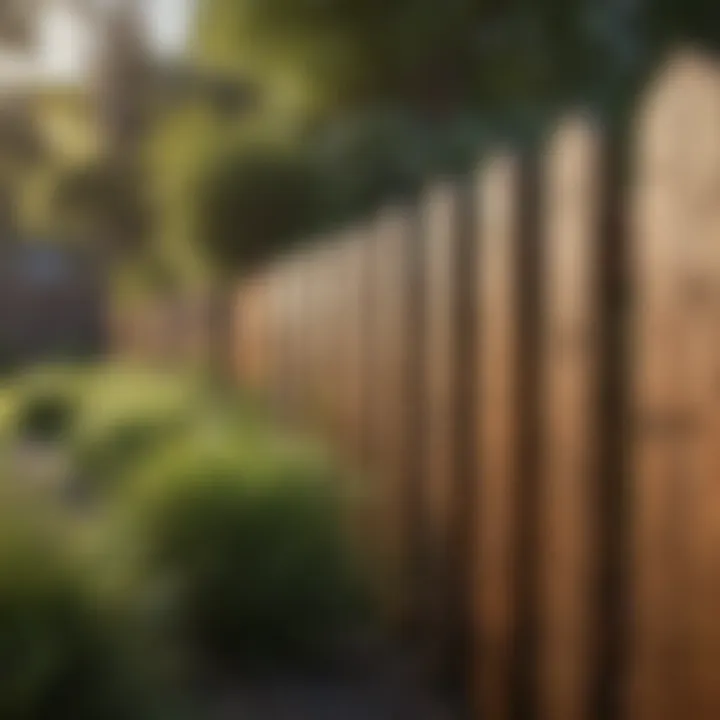 Warm wooden fence blending with natural surroundings