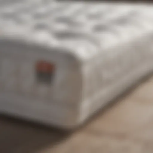A firm mattress showcasing its surface texture and design
