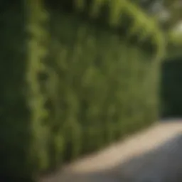 Lush green hedge providing privacy