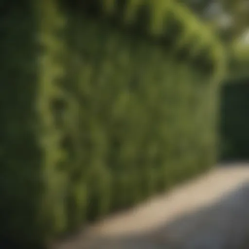 Lush green hedge providing privacy