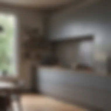 Seamless Integration of Grey Cabinets in Kitchen Design Beautifully integrated grey wooden cabinets in a kitchen design