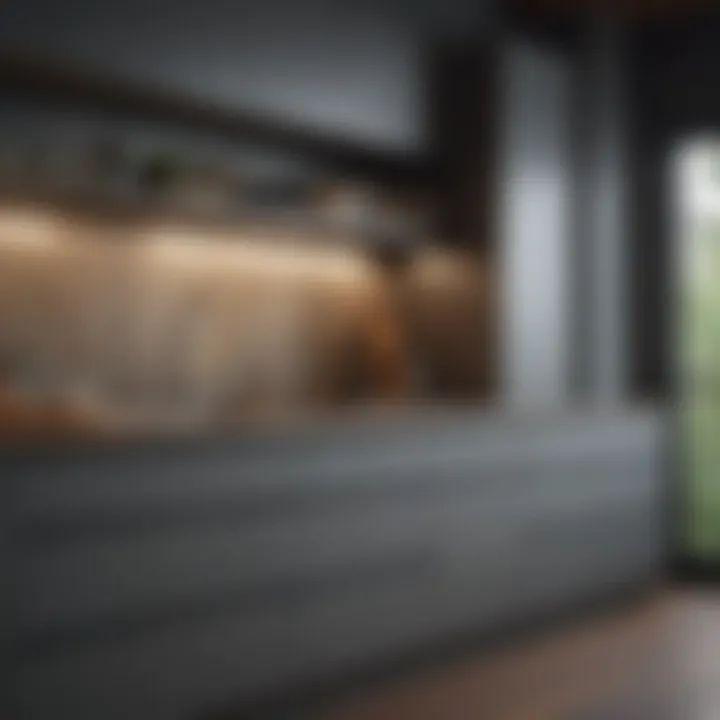 Variety of finishes available for grey wooden cabinets