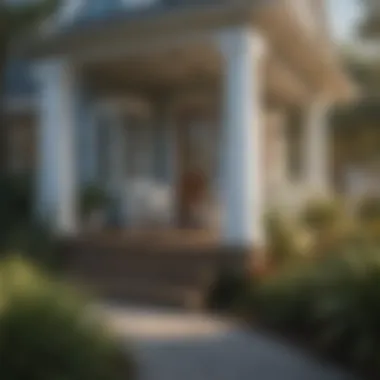 Charming coastal house with a porch