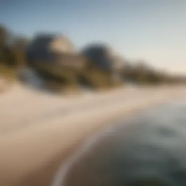 Scenic view of a North Carolina beach with homes