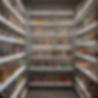 Modern food pantry featuring smart technology for enhanced functionality.