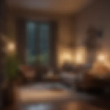 Cozy reading nook with soft ambient lighting