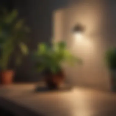 Smart lighting system showcasing color variations