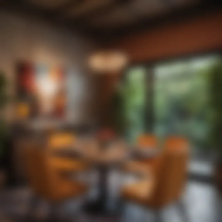 A dining area showcasing the impact of color on ambiance